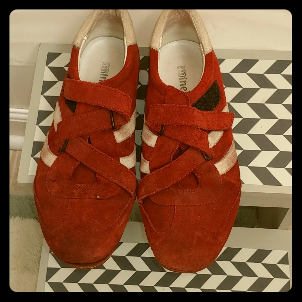 Suede Red Italian Sneakers
